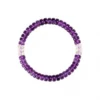 Natural Amethyst bracelet for Anxiety & Calm on white background