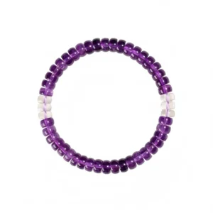 Natural Amethyst bracelet for Anxiety & Calm on white background