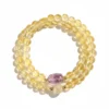1SCDBD05 Natural Citrine bracelet for Wealth & Success on white background