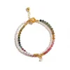 Natural Tourmaline bracelet for Protection & Grounding on white background