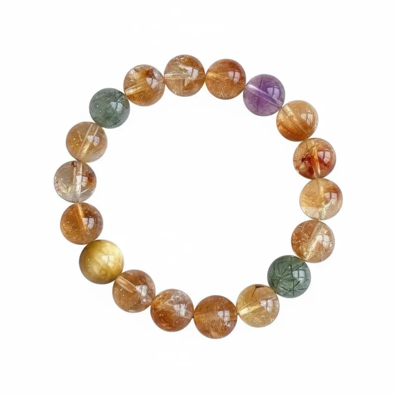 Natural Citrine bracelet for Wealth & Success on white background