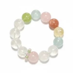 Natural Multi-Stone bracelet for Health & Vitality on white background