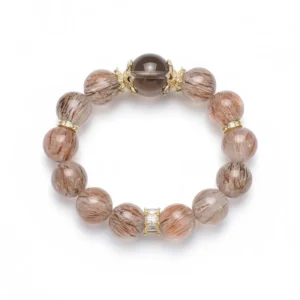 Natural Super Seven bracelet for Spiritual & Intuition on white background