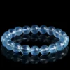 Natural Aquamarine bracelet for Anxiety & Calm on black background