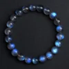 Natural Labradorite bracelet for Spiritual & Intuition on dark background