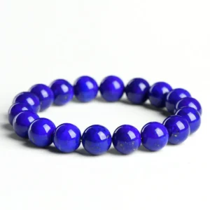 Natural Lapis Lazuli bracelet for Spiritual & Intuition on white background
