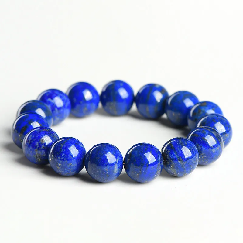 Natural Lapis Lazuli bracelet for Spiritual & Intuition on white background