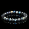 SCPGMO01E1 Natural Labradorite bracelet for Spiritual & Intuition on black background