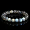 SCPGMO01P1 Natural Labradorite bracelet for Spiritual & Intuition on black background
