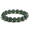 SCPGRU02S1 Natural Green Rutilated Quartz bracelet for Wealth & Success with dark needle inclusions on white background