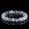 SCPWAZP1 Natural Clear Quartz bracelet for Spiritual & Intuition on black background