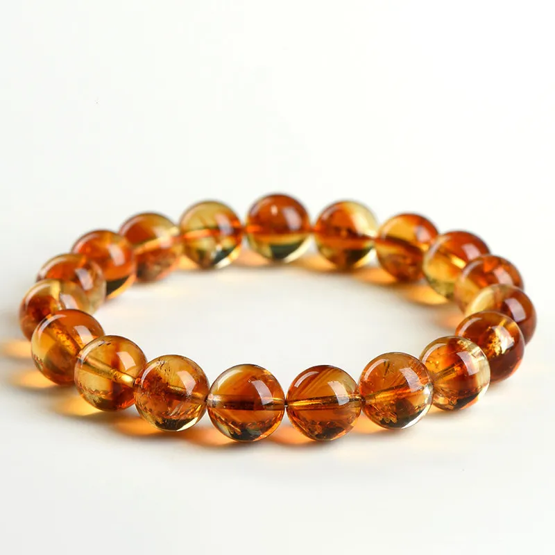 Natural Citrine bracelet for Wealth & Success on white background