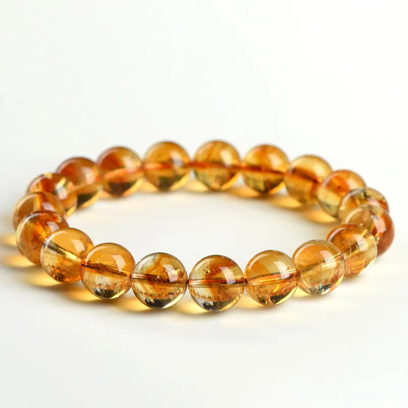 Natural Citrine bracelet for Wealth & Success on white background